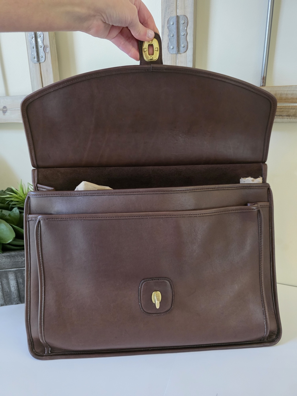Vintage Coach Beekman Mahagony Briefcase Messenger Laptop Bag USA 1997 - Picture 9 of 16